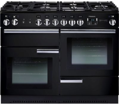 Rangemaster Professional 110 Dual Fuel Range Cooker - Black & Chrome Rangemaster Professional 110 Dual Fuel Range Cooker - Black & Chrome